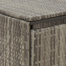 vidaXL szürke polyrattan dupla kerekeskuka tárolófészer 140x80x117 cm