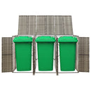 vidaXL szürke polyrattan hármas kerekeskuka tárolófészer 207x80x117 cm
