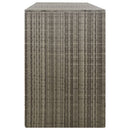 vidaXL szürke polyrattan hármas kerekeskuka tárolófészer 207x80x117 cm