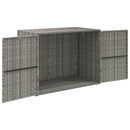 vidaXL szürke polyrattan kerti tárolószekrény 100 x 55,5 x 80 cm
