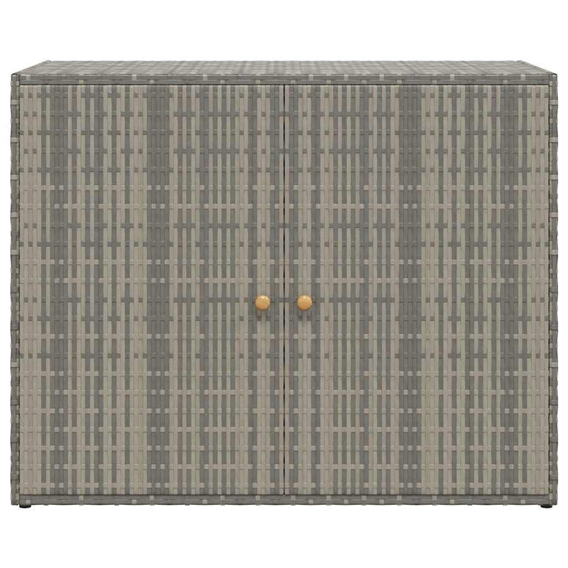 vidaXL szürke polyrattan kerti tárolószekrény 100 x 55,5 x 80 cm