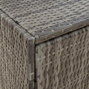 vidaXL szürke polyrattan kerti tárolószekrény 100 x 55,5 x 80 cm