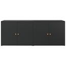 vidaXL fekete polyrattan kerti tárolószekrény 198 x 55,5 x 80 cm