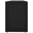 vidaXL fekete polyrattan kerti tárolószekrény 198 x 55,5 x 80 cm