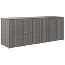 vidaXL szürke polyrattan kerti tárolószekrény 198 x 55,5 x 80 cm