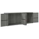 vidaXL szürke polyrattan kerti tárolószekrény 198 x 55,5 x 80 cm