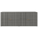 vidaXL szürke polyrattan kerti tárolószekrény 198 x 55,5 x 80 cm