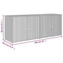 vidaXL szürke polyrattan kerti tárolószekrény 198 x 55,5 x 80 cm