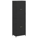vidaXL fekete polyrattan kerti tárolószekrény 59 x 40 x 180 cm