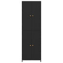 vidaXL fekete polyrattan kerti tárolószekrény 59 x 40 x 180 cm