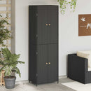 vidaXL fekete polyrattan kerti tárolószekrény 59 x 40 x 180 cm