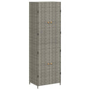 vidaXL szürke polyrattan kerti tárolószekrény 59 x 40 x 180 cm