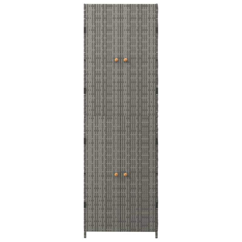 vidaXL szürke polyrattan kerti tárolószekrény 59 x 40 x 180 cm