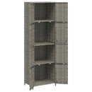 vidaXL szürke polyrattan kerti tárolószekrény 59 x 40 x 180 cm