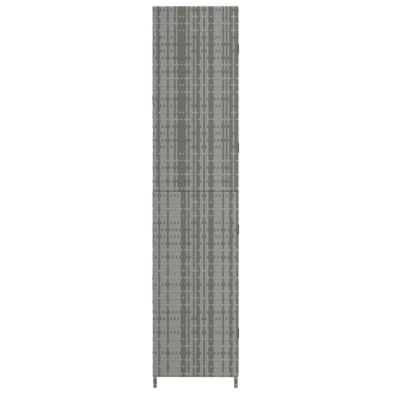 vidaXL szürke polyrattan kerti tárolószekrény 59 x 40 x 180 cm