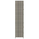 vidaXL szürke polyrattan kerti tárolószekrény 59 x 40 x 180 cm