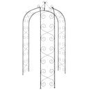 vidaXL fekete acél kerti boltív Ø180 x 255 cm