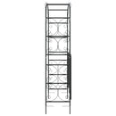 vidaXL fekete acél kerti boltív kapuval 108 x 45 x 235 cm