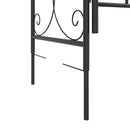 vidaXL fekete acél kerti boltív kapuval 108 x 45 x 235 cm