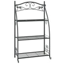 vidaXL fekete acél virágtartó 56 x 30 x 96 cm