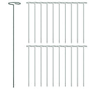 vidaXL 20 db sötétzöld acél kerti növénykaró 40 cm