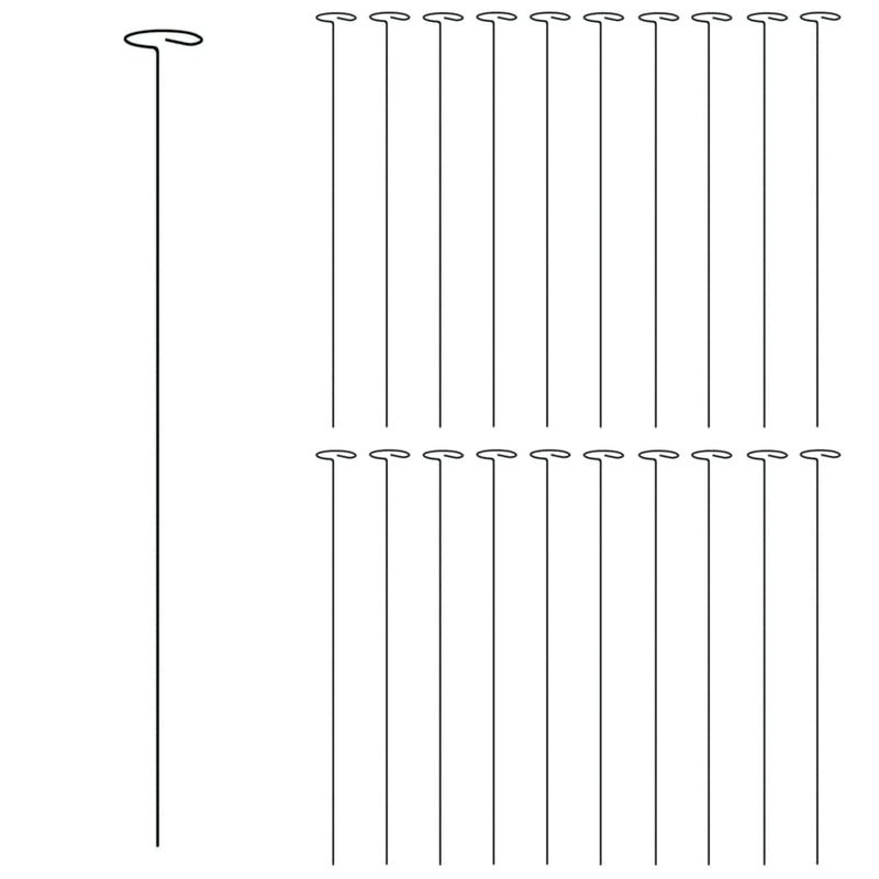 vidaXL 20 db sötétzöld acél kerti növénykaró 61 cm