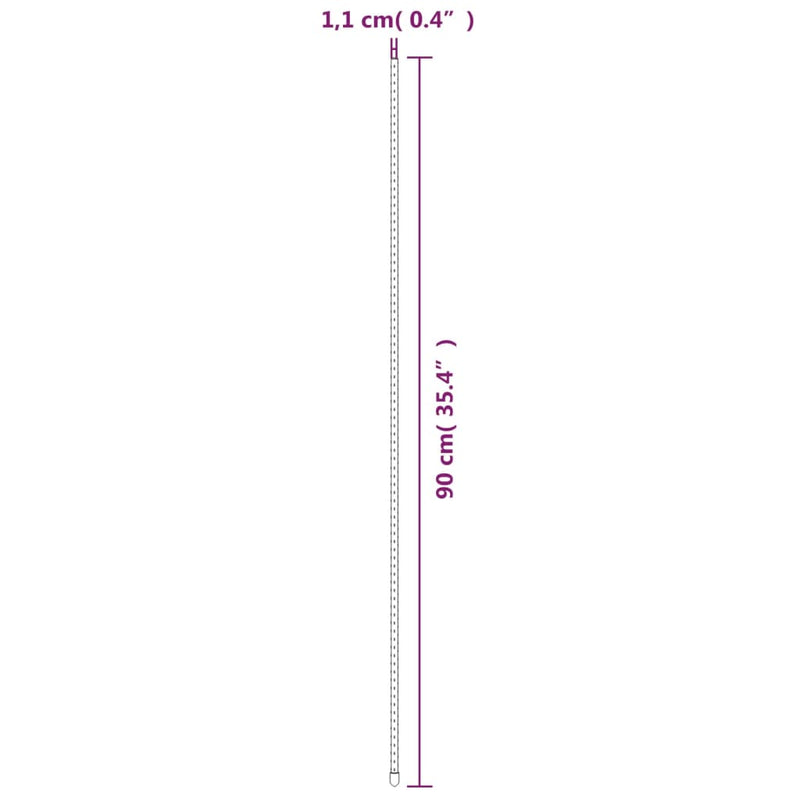 vidaXL 30 db zöld acél kerti növénykaró 90 cm