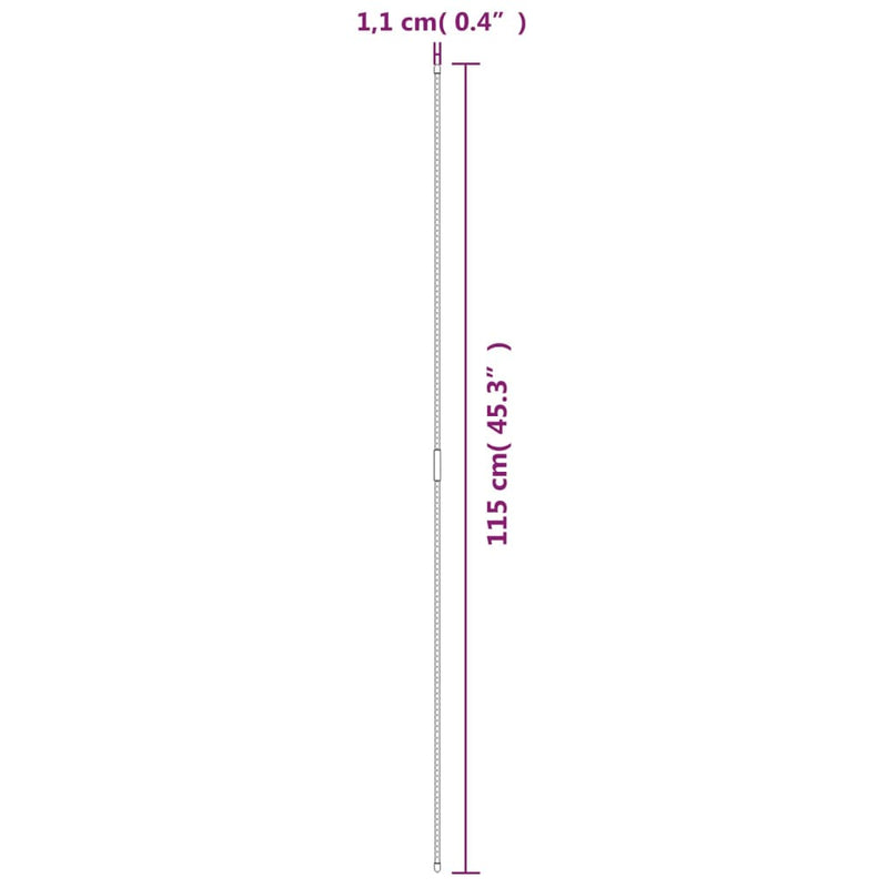 vidaXL 30 db zöld acél kerti növénykaró 115 cm