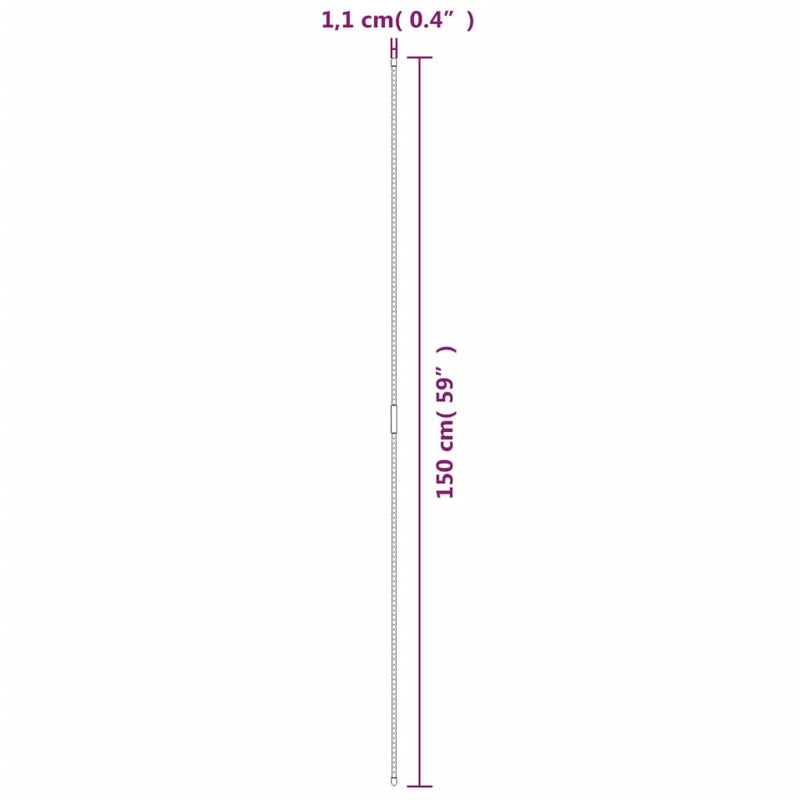 vidaXL 30 db zöld acél kerti növénykaró 150 cm