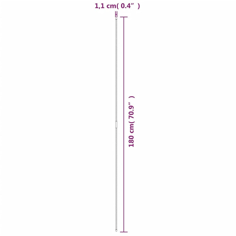 vidaXL 30 db zöld acél kerti növénykaró 180 cm