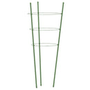 vidaXL 5 db zöld acél kerti növénytámasz 3 gyűrűvel 60 cm