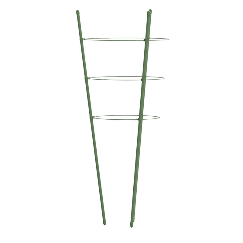 vidaXL 5 db zöld acél kerti növénytámasz 3 gyűrűvel 60 cm
