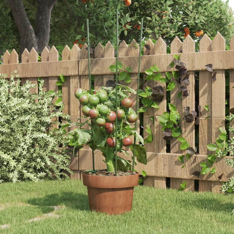 vidaXL 5 db zöld acél kerti növénytámasz 3 gyűrűvel 60 cm