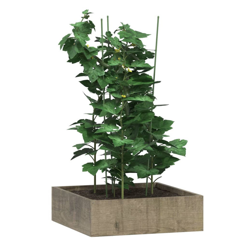 vidaXL 5 db zöld acél kerti növénytámasz 3 gyűrűvel 75 cm
