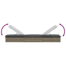 vidaXL 2 db szürke polyrattan napágy asztallal