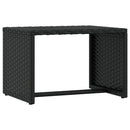 vidaXL 2 db fekete polyrattan napágy asztallal