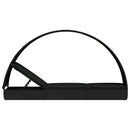 vidaXL fekete polyrattan napágy kerek tetővel 211 x 57 x 140 cm