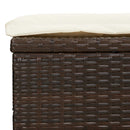 vidaXL 2 személyes barna polyrattan napágy tetővel 213 x 118 x 97 cm