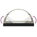 vidaXL 2 személyes fekete polyrattan napágy kerek tetővel 213x118x97cm