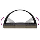 vidaXL 2 személyes szürke polyrattan napágy kerek tetővel 211x112x140