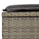 vidaXL 2 személyes szürke polyrattan napágy kerek tetővel 211x112x140