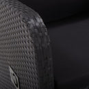 vidaXL 2 db fekete polyrattan dönthető kerti szék párnával