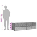 vidaXL szürke polyrattan kültéri társalgókanapé párnákkal