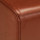 vidaXL barna valódi bőr és tömör mangófa tornapad 110 cm