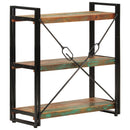 vidaXL 3 szintes újrahasznosított fa és vas könyvespolc 77x30x80 cm