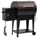 vidaXL fekete vas pellet grillsütő alsó polccal 94 cm