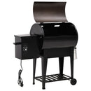 vidaXL fekete vas pellet grillsütő alsó polccal 94 cm