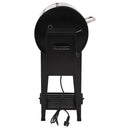 vidaXL fekete vas pellet grillsütő alsó polccal 94 cm
