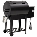 vidaXL fekete vas pellet grillsütő alsó polccal 94 cm