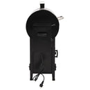 vidaXL fekete vas pellet grillsütő kéménnyel 104 cm